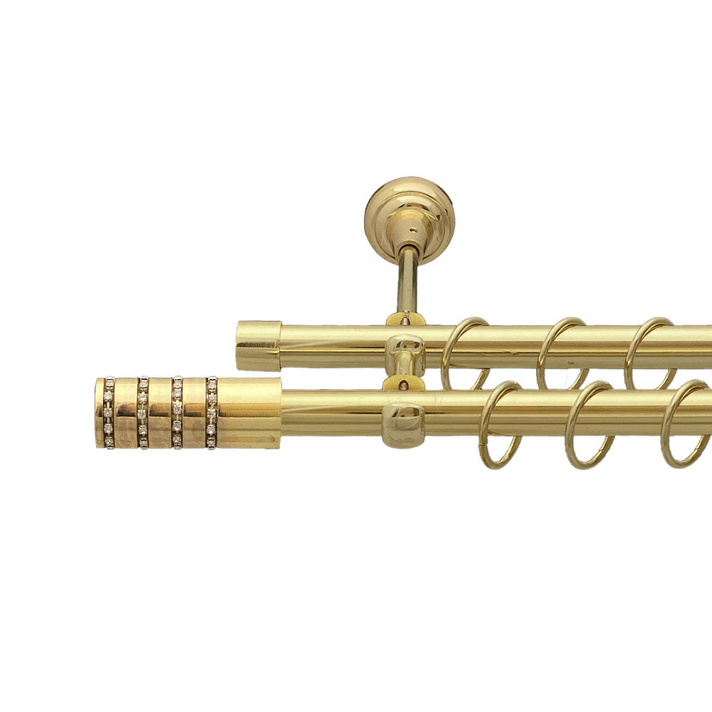 Карниз Orvit Барамелла металевий дворядний відкритий Золото 19\19 мм 200 см (00-00013079) Львов - изображение 1