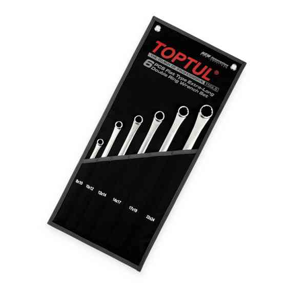 Набор ключей накидных прямых супердлинных 8-24 мм 6 шт (ткан. чехол) CrV Мукачево