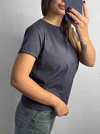 Базова футболка жіноча однотонна Темно-синій L Харків