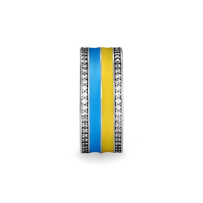 Срібна каблучка "З Україною у серці" MasterSem Київ - фото 2