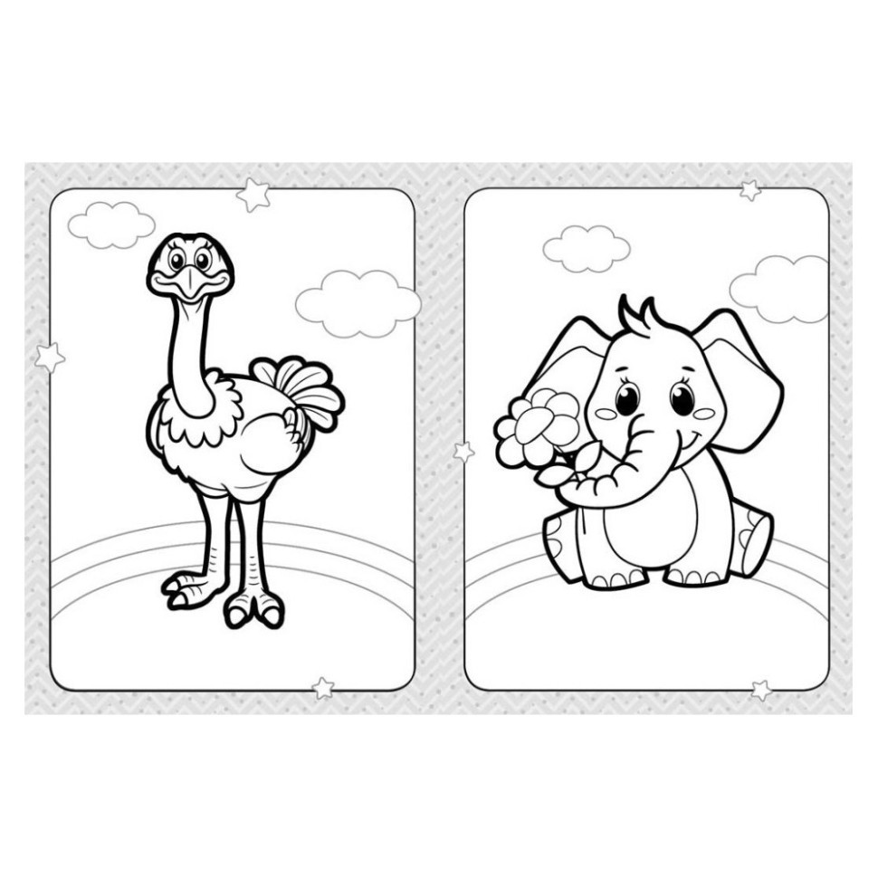 Раскраска детская Веселые животные КЕНГУРУ 1489002 для самых маленьких Винница - изображение 2