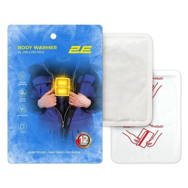Сольова термохімічна грілка для тіла 2E, XL (192x130мм), клейка, до 12 годин (2E-BW12XL) Київ - фото 1