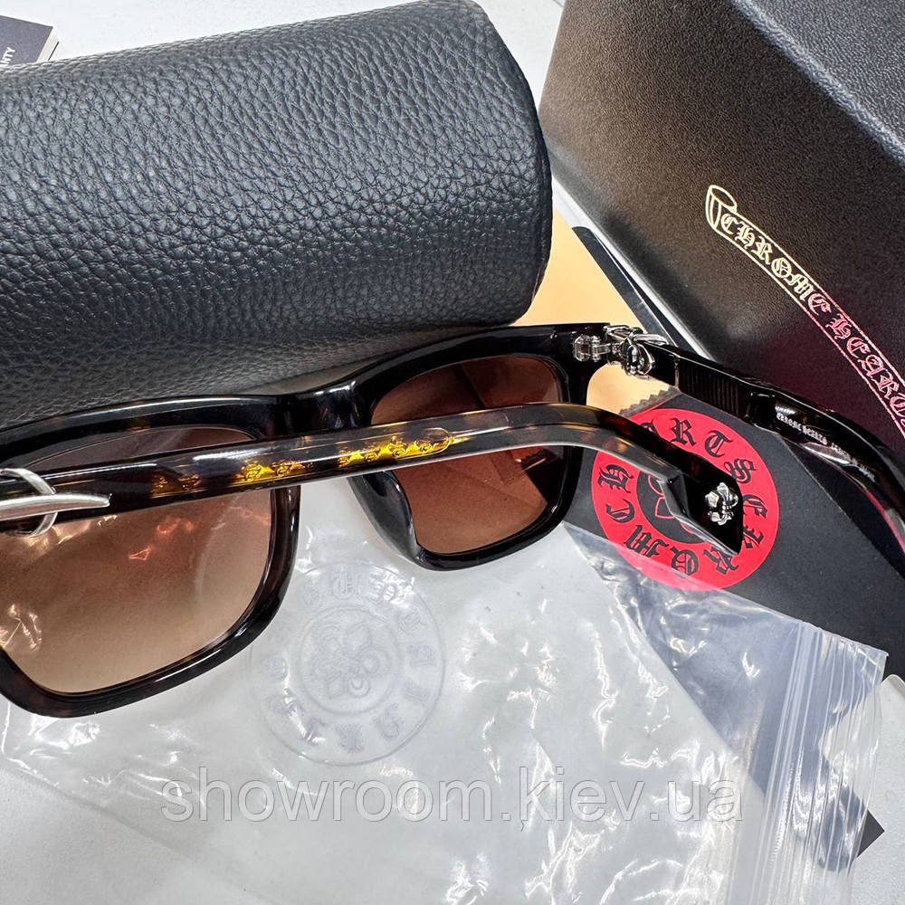 Мужские солнцезащитные очки Chrome Hearts 8251 brown Lux Киев - изображение 7