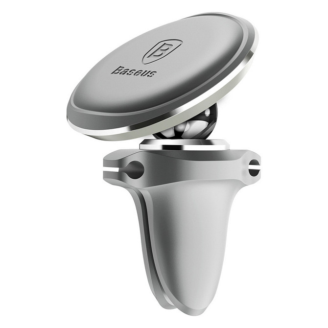 Магнітний автотримач для телефону Baseus Magnetic Air Vent Car Mount SUGX-A0S (Сріблястий) Миколаїв - фото 2