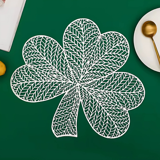 Сервировочная салфетка под горячее фигурная 41х38 см, коврик сервировочный серебристый набор 2 шт Каменец-Подольский