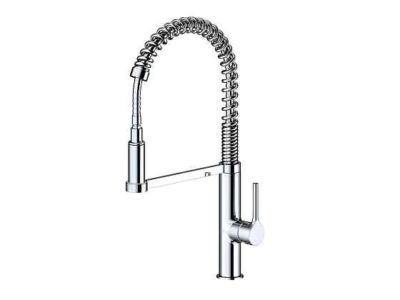 Смеситель для кухни TOPAZ SARDINIA TS-08401-H71 гибкий излив на пружине с душевой насадкой Киев