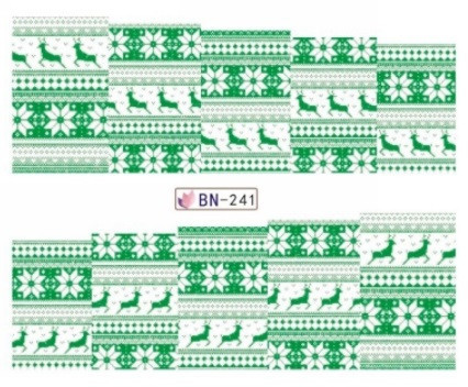 Наклейки на ногти новогодние, зеленые, размер стикера 6*5см, инструкция по применению есть в описании товара Киев - изображение 1