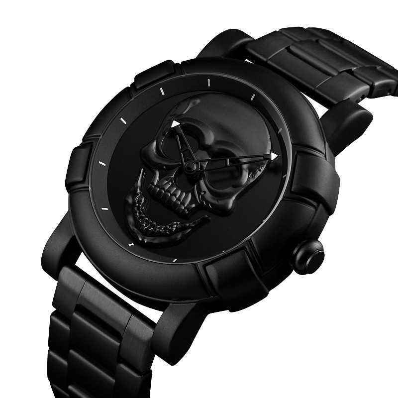 Оригинальные часы Skmei Skull 9178 Black-Silver Киев - изображение 5