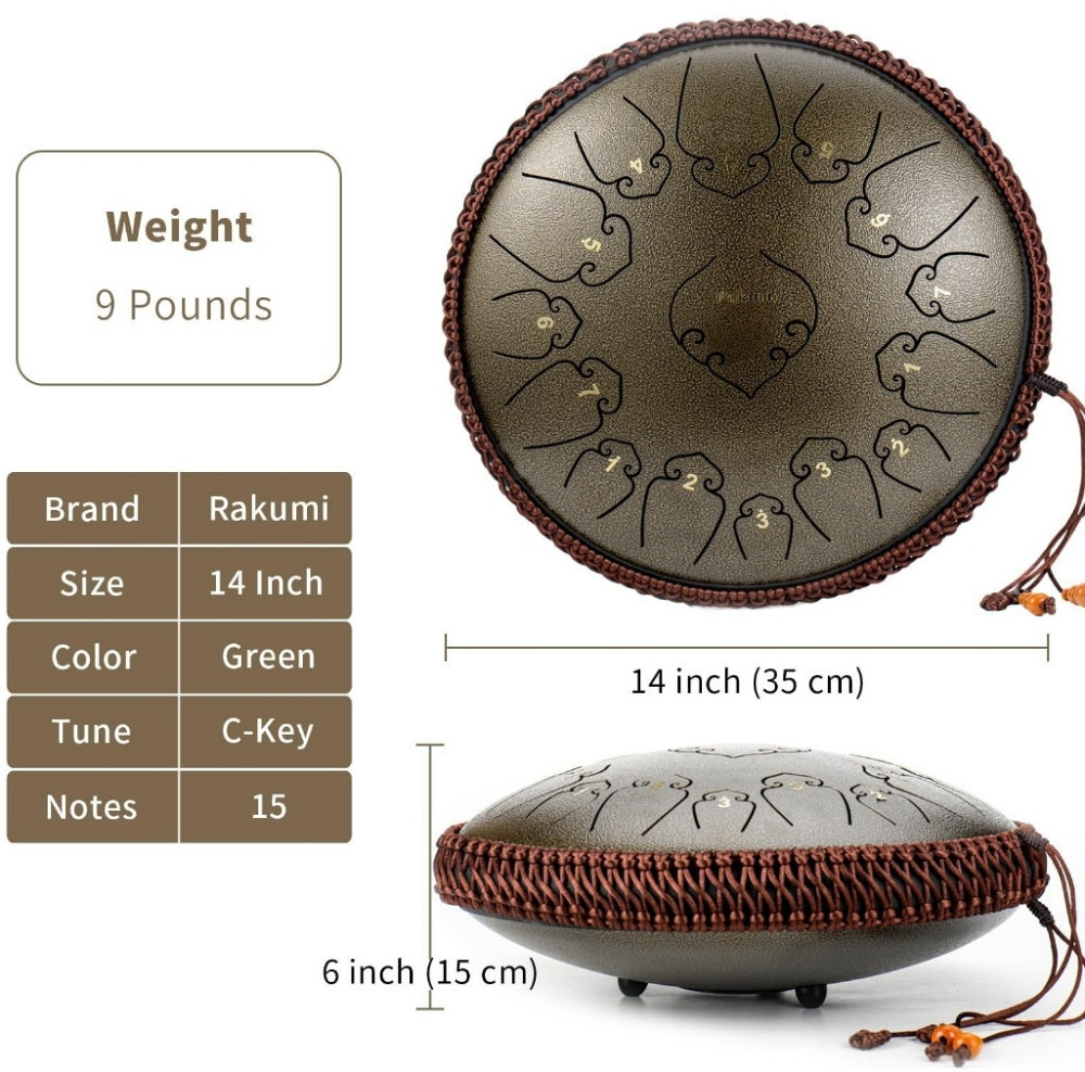 Глюкофон 15 нот бронзовий 14 дюймів — зручна сум. Харків - фото 1