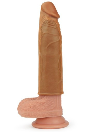 Насадка на член - Pleasure X-Tender Penis Sleeve Add 1" Brown Sex Aura Київ - фото 4