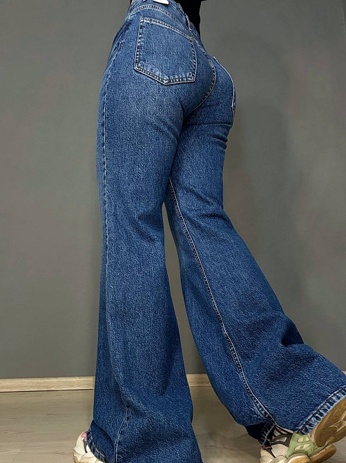 Джинси жіночі Its Basic 3992-2 flare супер кльош широкі сині, синій, 34, 34, 65 см, 95 см Київ - фото 13