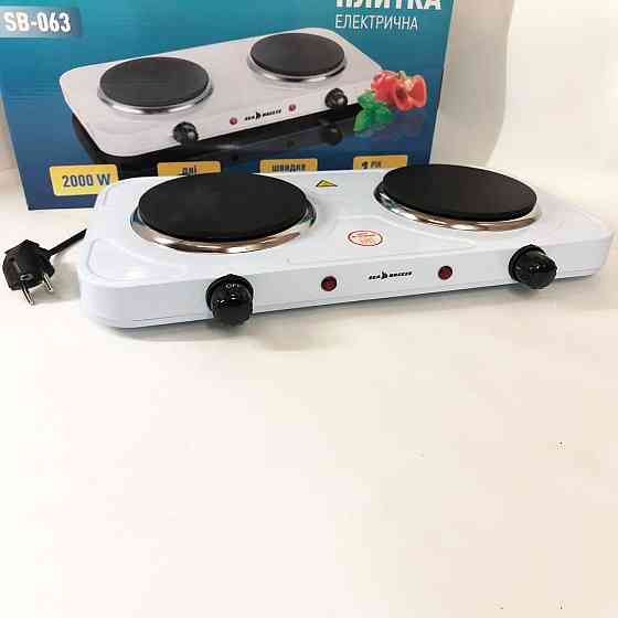 Компактна настільна плита Sea Breeze SB-063 2000 Вт, Побутова плита настільна електрична потужна CT-74 Івано-Франківськ