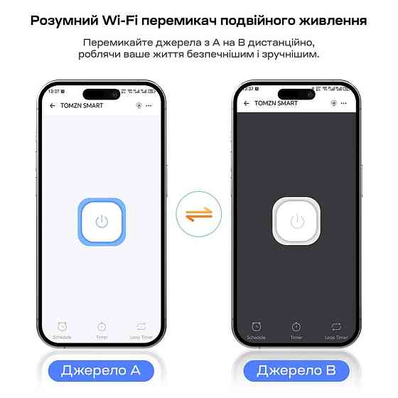 Автоматичний перемикач (АВР) під DIN-рейку з Wi-Fi TOMZN TOQ7e-100/3P 100A 3 полюси (51-00120) Киев