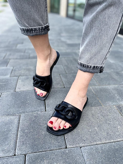 Garti Шльопанці жіночі GARTI 4044 чорні (літо, шкіра натуральна) (5123) Коломыя - изображение 8