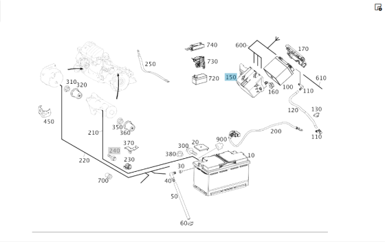 Mercedes-Benz  A2465450440 Утримувач допоміжного АКБ CLA Shooting Brake X117 CLA C117 GLA X156 A-class W176 B-class W242 B-class W246 Одесса