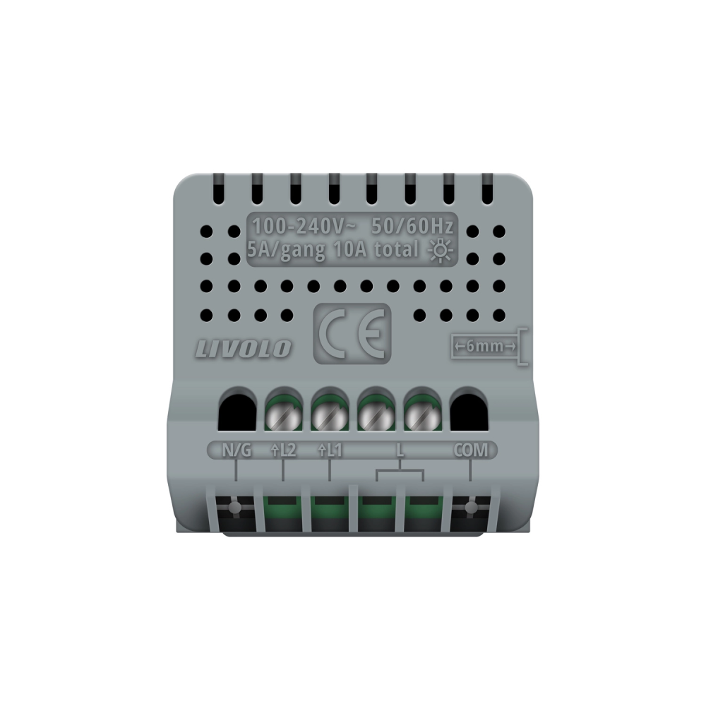 LIVOLO Комплект бездротовий сенсорний вимикач з реле 2 канали Livolo чорний скло (VL- -B/FC2Z2- Коломыя - изображение 3