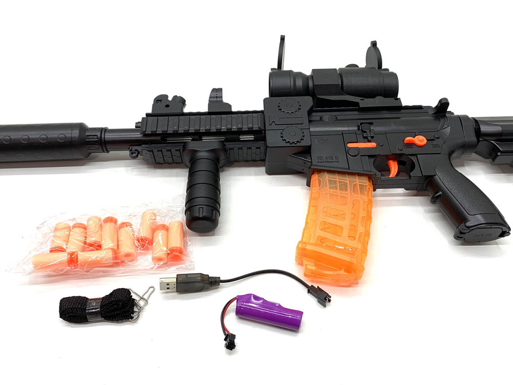 Іграшковий автомат з глушником м'якими патронами знімний приціл 79 см (906) Чернігів - фото 7