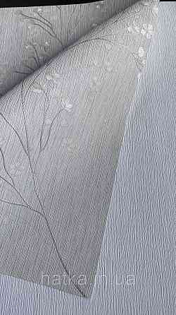 Шпалери вінілові на флізеліні Grandeco Anita1,06х10 гілки квіти еко-стиль бежево-сірі Київ