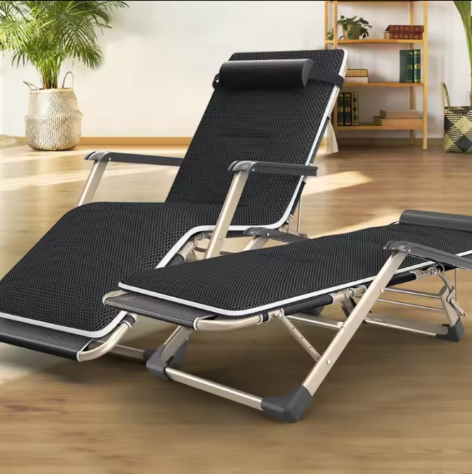 Розкладне крісло ліжко лежак з подушкою LEOBRO (FCB-S07-PM) Київ - фото 2