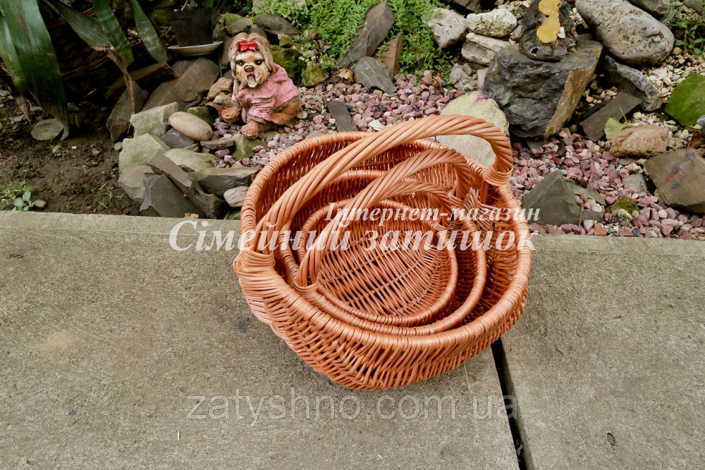 Набір круглих кошиків 3 штуки Київ - фото 3