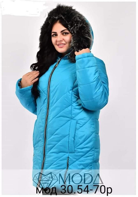 Жіноча подовжена зимова куртка великих розмірів.  52-70р Київ - фото 5