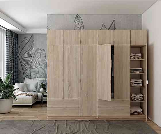 Шкаф для одежды Doros Лукас Дуб сонома 3+3 ДСП 270х50х240 DRS-011705 (42005115) Львов