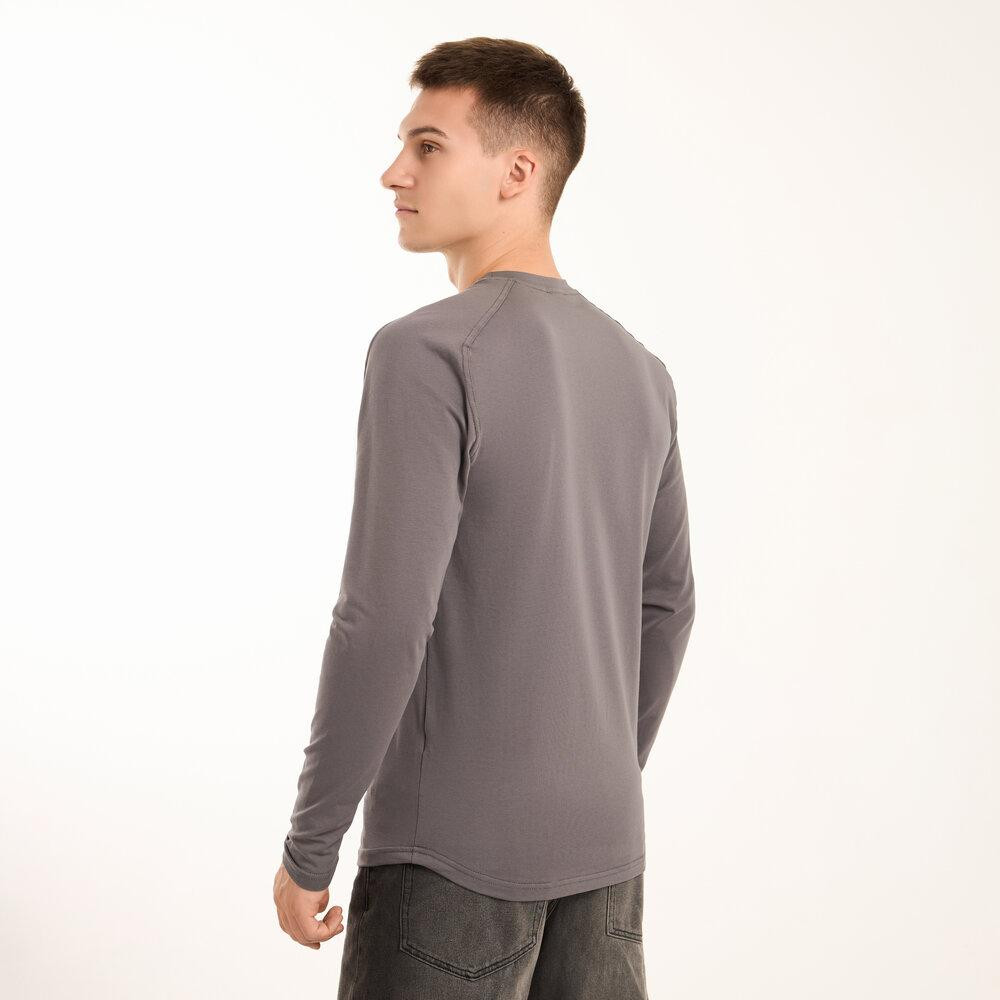 Темно-серый мужской лонгслив Pobedov Dune. Темная серая мужская кофта весна/осень Киев - изображение 4