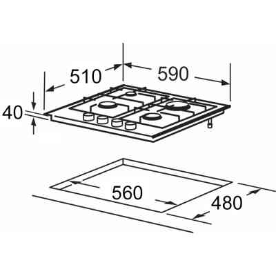 Варочная поверхность Interline HGS 763 FGT XM FLAME Винница