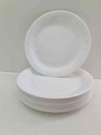 Тарілка паперова 18 см Біла 50 шт (1 пачка) Харків