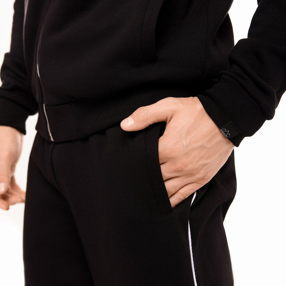 Спортивний демісезонний костюм чоловічий чорний. Комплект штани та кофта Pobedov Brume Київ - фото 5