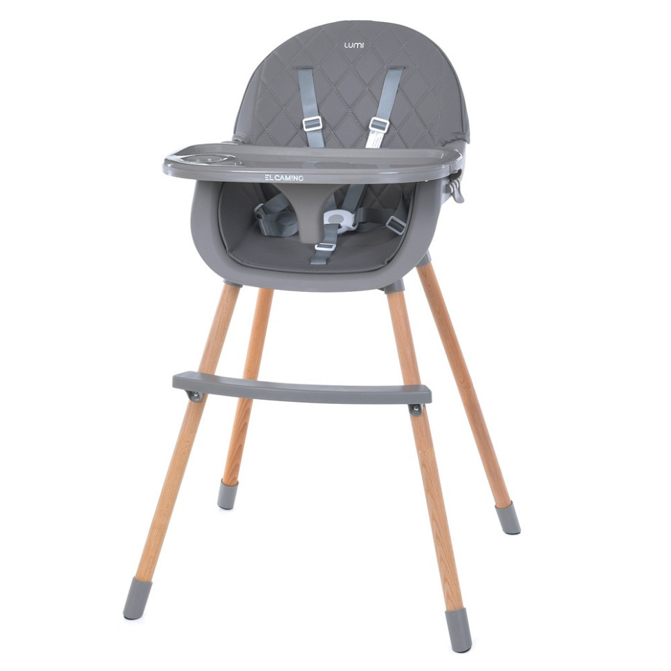 Стільчик для годування LUMI ME 1111 Gray екошкіра Вінниця - фото 1