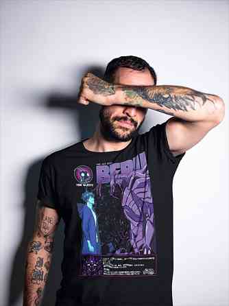 Футболка для хлопчика з аніме принтом Соло Левелінг Сунг Вс оверсайз (зріст від 165 до 180) Чорний AnimeJ0477m Дніпро