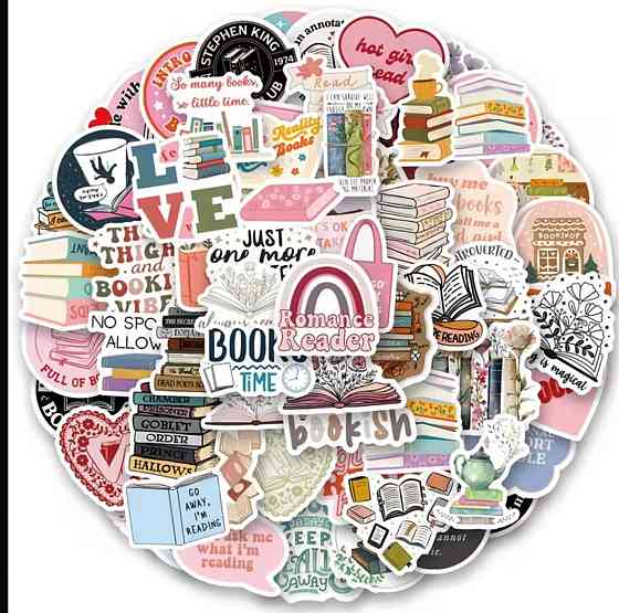Набор виниловых стикеров Book Lover, 50 шт Киев