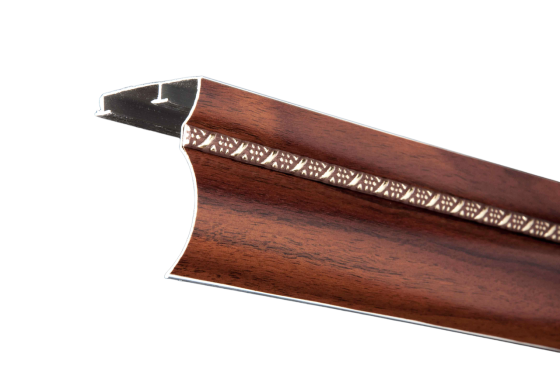 Алюминиевый карниз БР-12 Орех, молдинг на выбор 2.5 Бровары