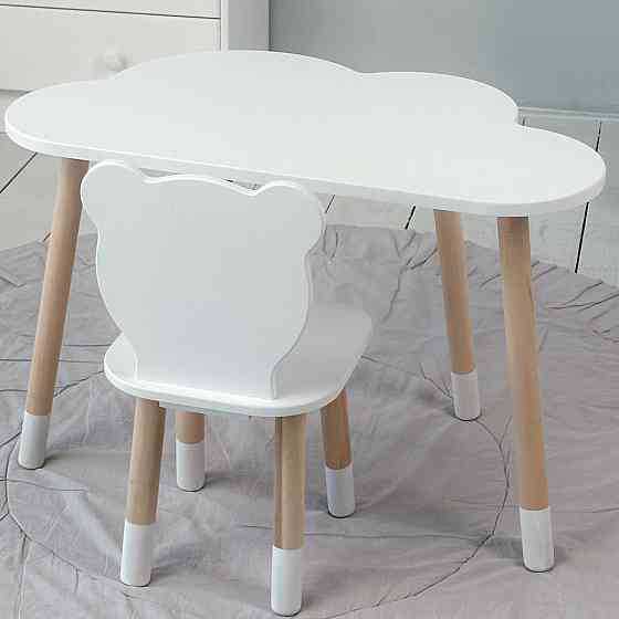 Детский столик и стульчик для занятий и игр, детские столы и стулья для детского сада Стол тучка и стульчик Киев