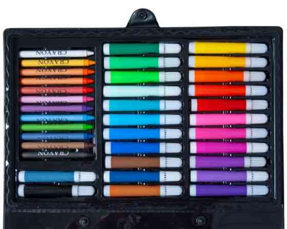 Набор для рисования 86 элементов в чемодане карандаши и фломастеры Maaleo (9173) Нововолынск