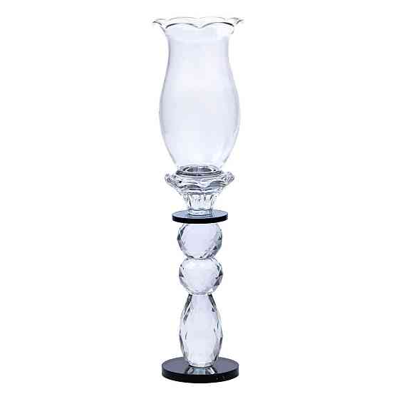 Підсвічник скляний 7×32 см підсвічник декоративний келих на ніжці HP-4-3L Київ