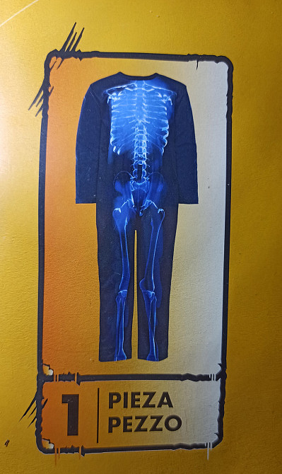 Дитячий комбінезон Синій Скелет на Хелловін М розмір 7-10 років чорний-синій Київ - фото 4