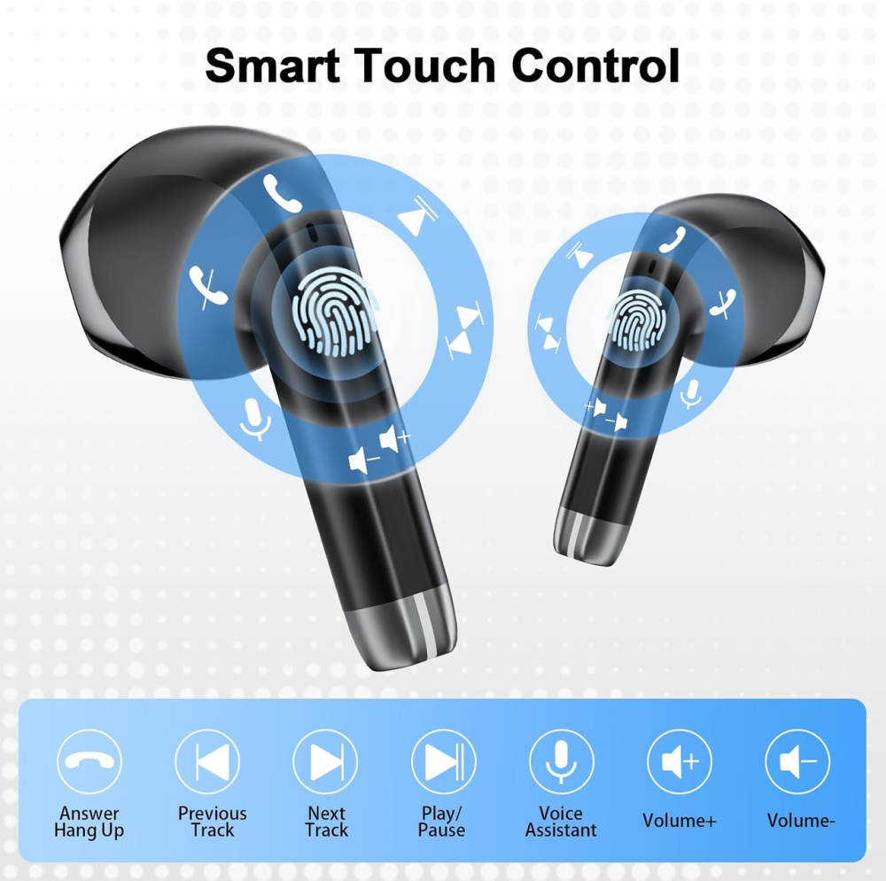 Беспроводные наушники POMUIC W23 Bluetooth 5.3, HiFi стерео, 4 микрофона ENC, IPX7, до 40 часов, USB-C Киев - изображение 7