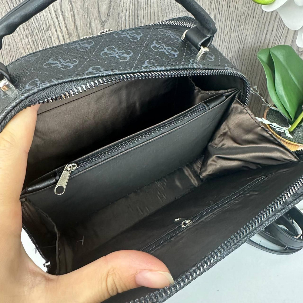 Модна жіноча міні сумочка клатч стиль Guess чорна сумка на плече ( 26890 ) Харьков - изображение 5