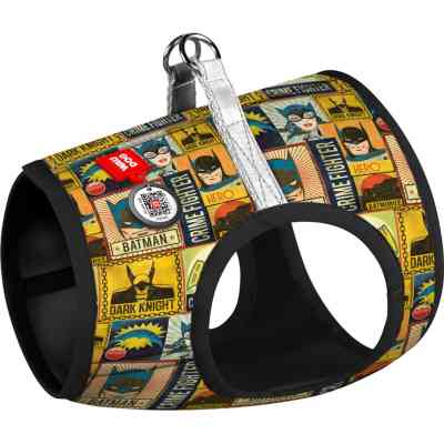 Шлея для собак WAUDOG Clothes з QR паспортом "Бетмен вінтаж" S2 (1012-4004) Вінниця