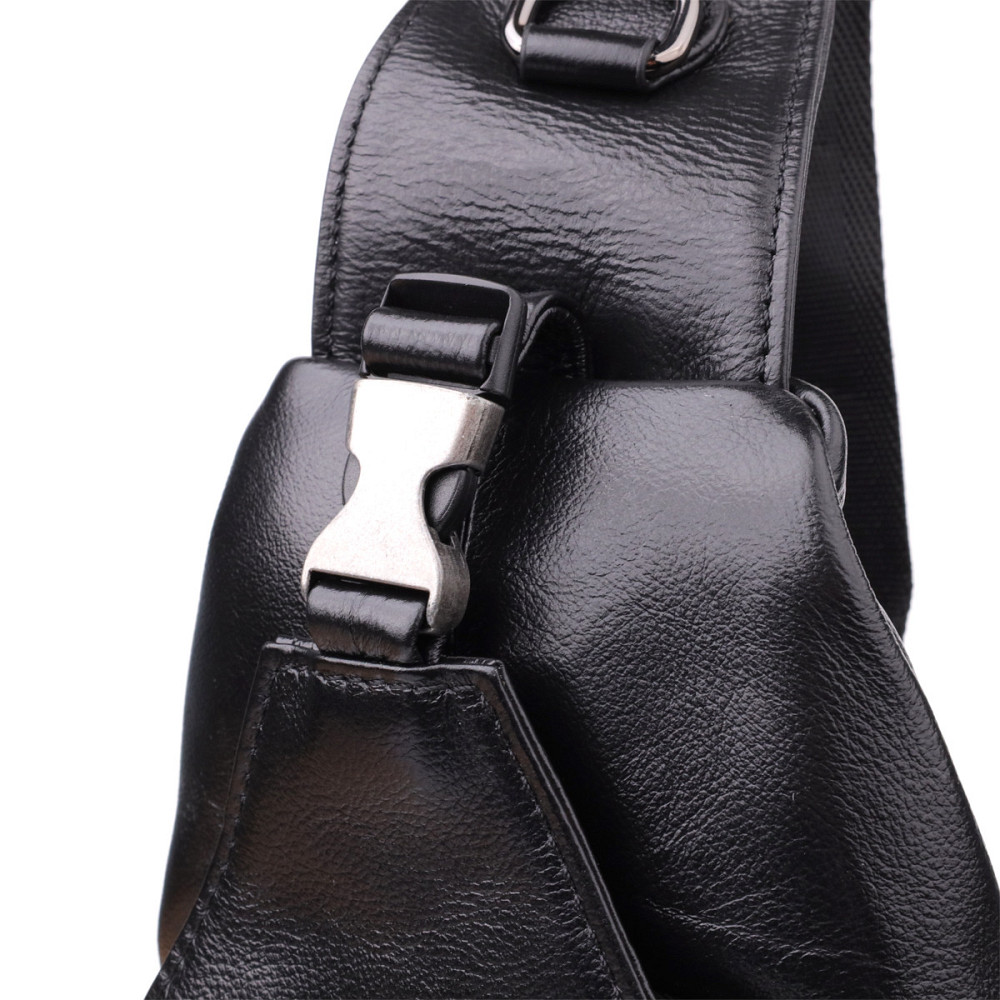 Мужская сумка через плечо из натуральной кожи Vintage 23048 Черный Киев - изображение 5