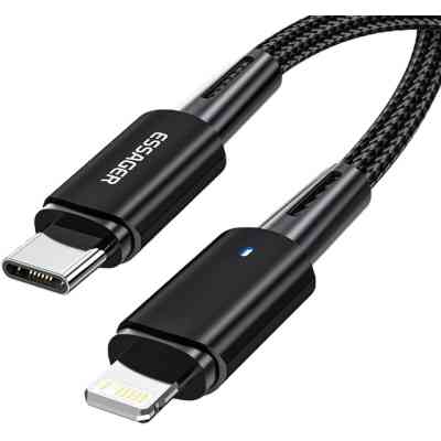 Дата кабель USB-C to Lightning 2.0m 20W black Essager (EXCTL-CGA01) Винница
