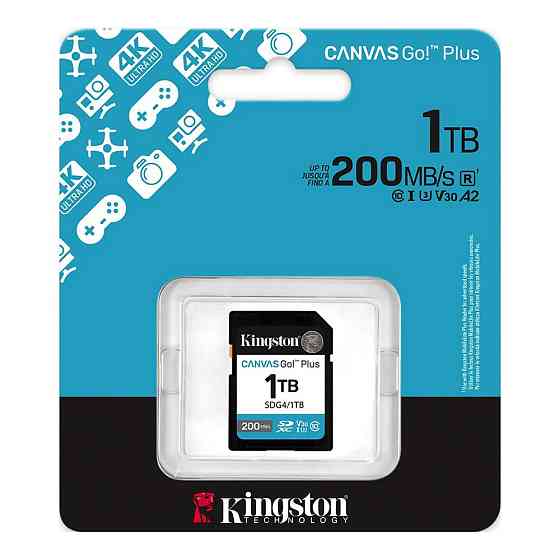 Карта памяти SDXC (UHS-1 U3) Kingston Canvas Go! Plus 1Tb class 10 A2 V30 (R200MB/s, W160MB/s) Одесса