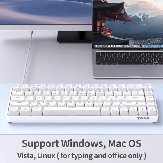 Ігрова механічна клавіатура ZUOYA T68SE White — Компактна (65%) | USB-C | White Edition Луцьк