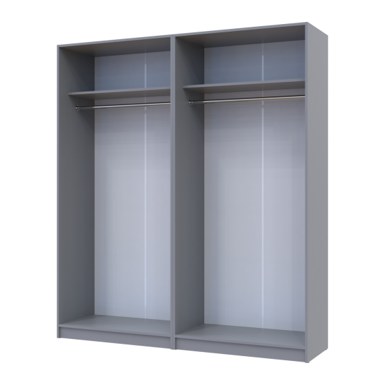 Шкаф для одежды Doros Промо Серый 2+2 ДСП 180х48х204 DRS-011630 (80737766) Днепр