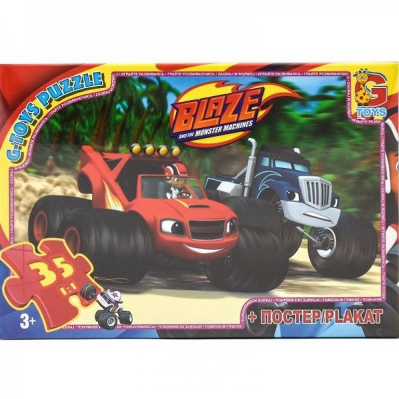 Дитячий пазл класичний "Blaze Блейз" ZE001 постер 35 елементів Вінниця - фото 1