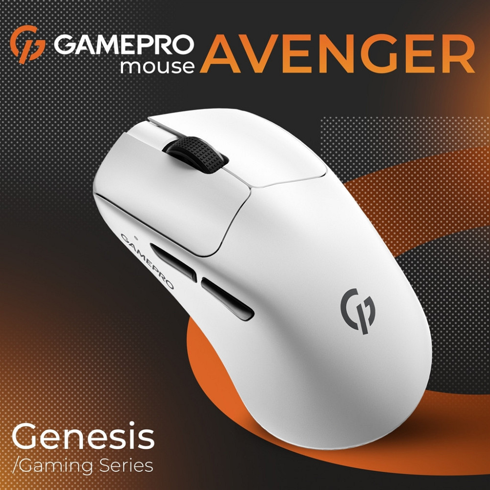 Миша бездротова GamePro Genesis Avenger White (GM096W) ( Білий ) Харків - фото 10