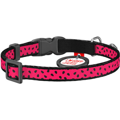 Ошейник для животных WAUDOG Арбуз с QR паспортом XS 20-30 см (5269) Винница - изображение 2