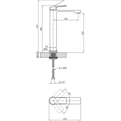 Змішувач Kroner KRP Makon-GRP010-3 (CV033868) Вінниця - фото 7